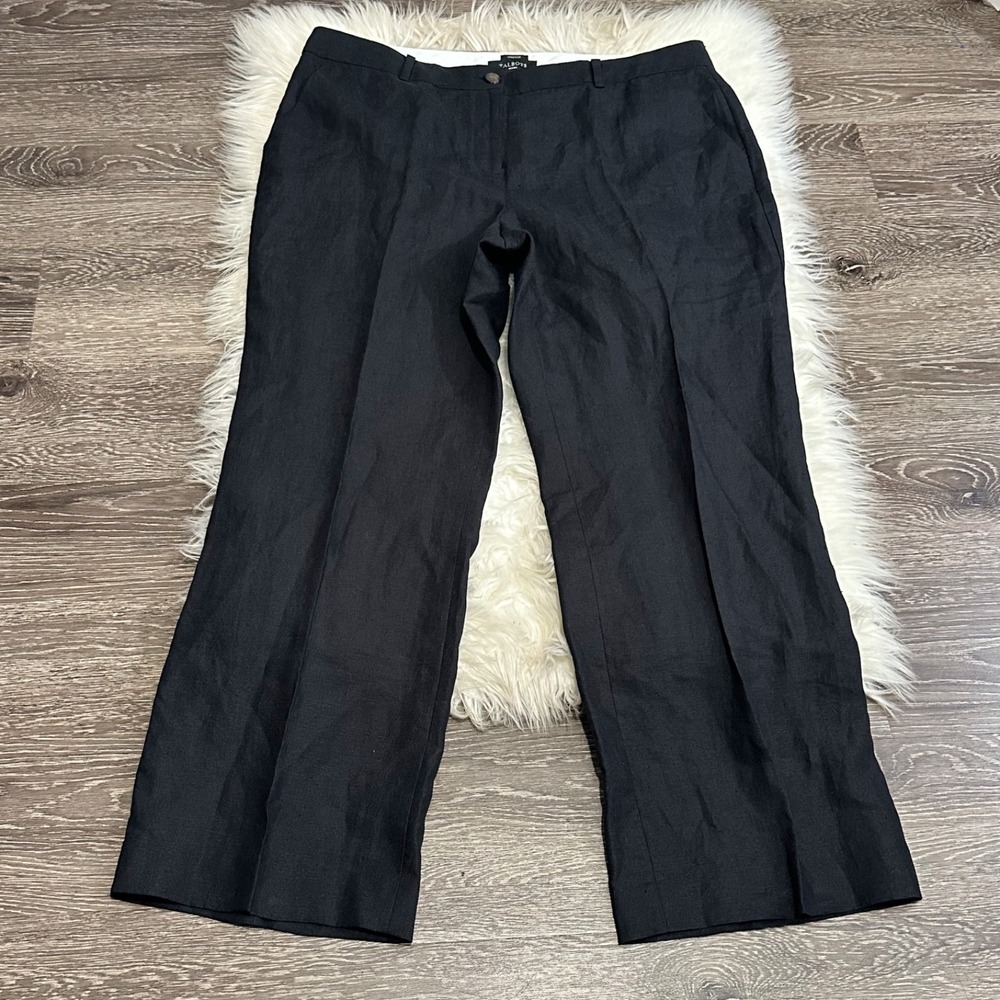Talbots Womens NWT 100% Linen Wide Leg Trouser 16P Career Office Coastal Grandma
